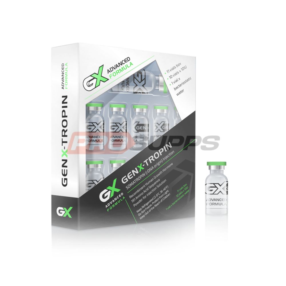 xr:d:DAFf_ueJKx4:83,j:2875423546,t:23041714 GX GENXTROPIN (GENX-TROPIN ) – HGH & BACTERIOSTATIC WATER (100 iu) - Image 1